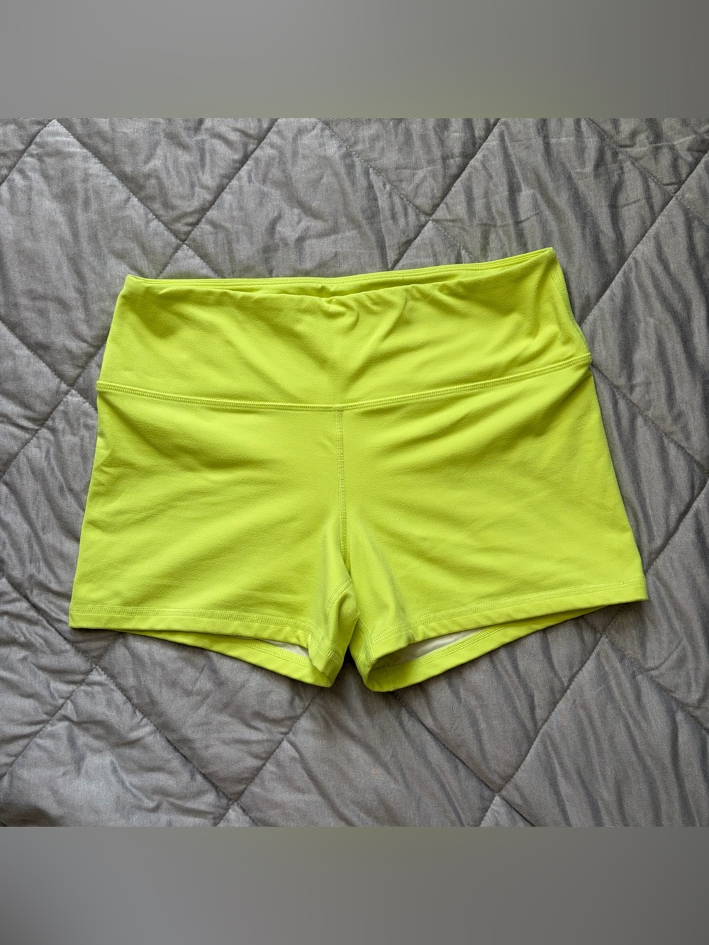 Fleo Neon Yellow Power High Rise Short - XL